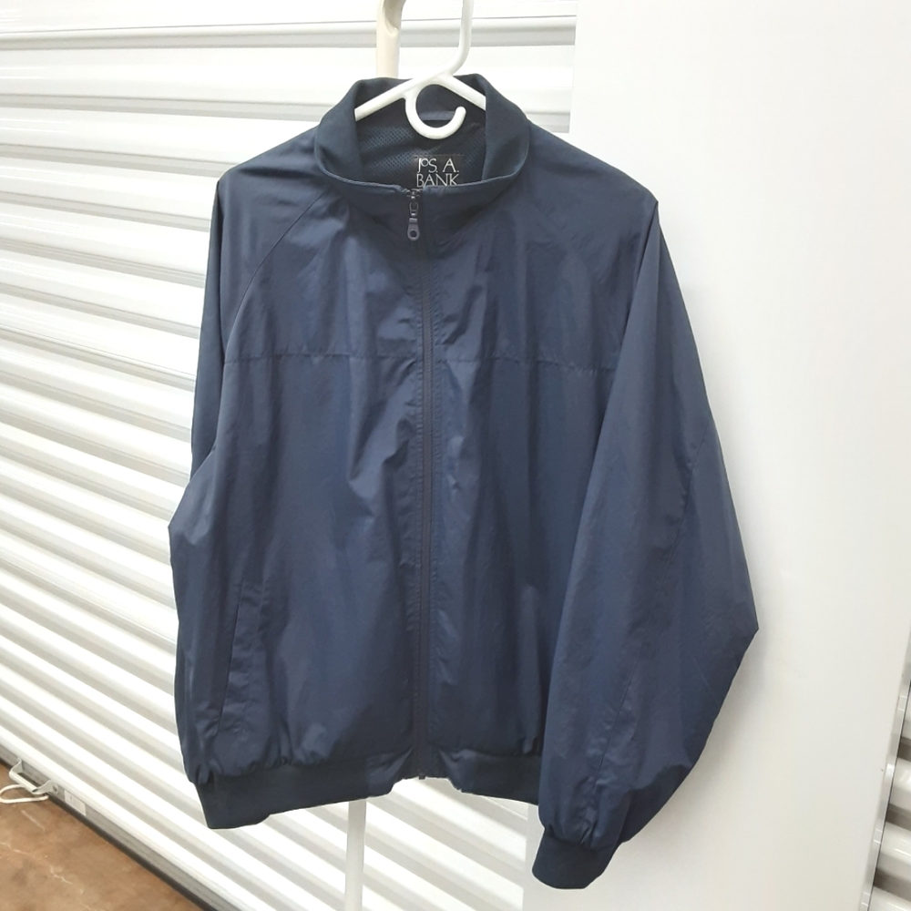 Jos. A. Bank Men's Navy Zip-Up Windbreaker